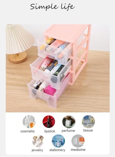 3 Drawer Plastic Storage Organizer for Home Office G4159