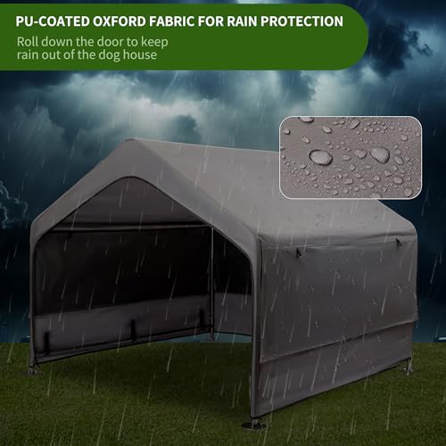 Summertrail Extra Large Dog House Outdoor Tent with Breathable Mesh Windows, Gray U95297