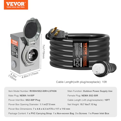 VEVOR 200A Generator Transfer Switch, 48000W Manual Double-Throw, 120/240V, NEMA 3R O290