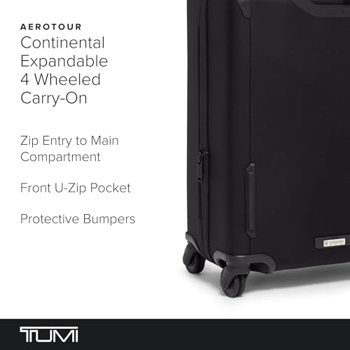 TUMI Aerotour 4 Wheel Expandable Carry-On Luggage, Black W53747