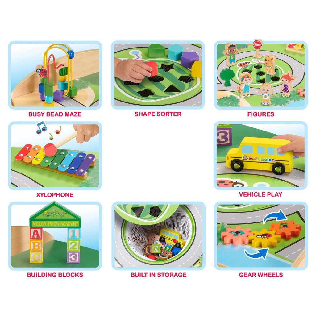 Cocomelon Wheels on the Bus Wooden Activity Table for Toddlers 18 Months+ C905124