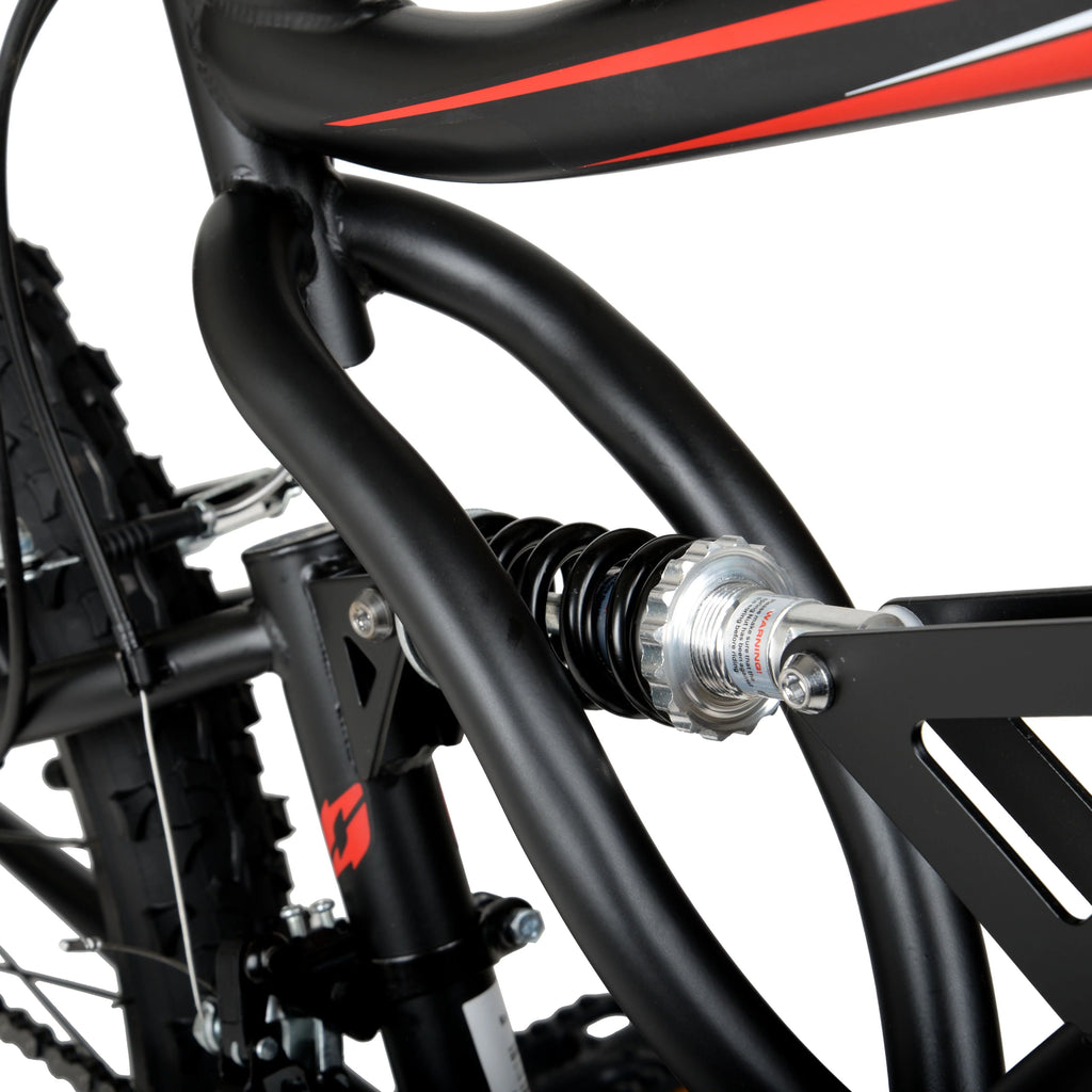 Hyper Bicycles Men's 26 Shocker Mountain Bike, Black/Red A719827