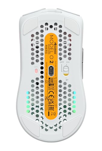 Glorious Gaming Model D 2 Wireless Ergonomic Mouse, 66g, White V612