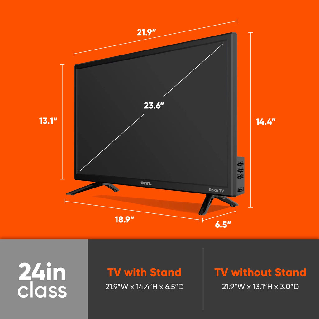 onn. 24" Class HD (720P) LED Roku Smart TV A728