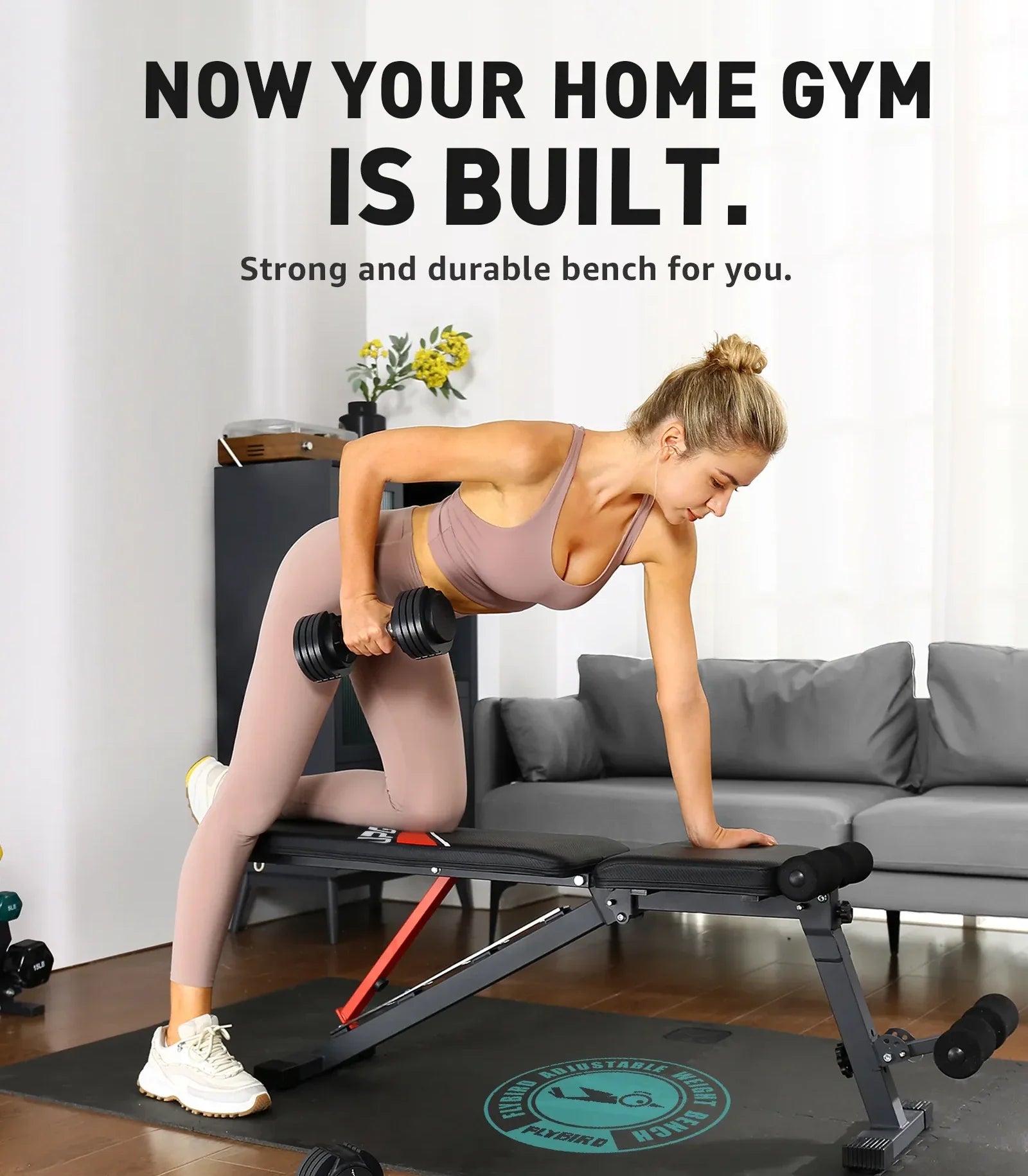 UPGO Adjustable Weight Bench 660lbs Foldable Workout Bench for Home E708
