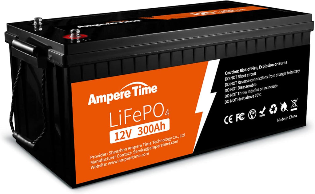 Ampere Time 12V 200Ah Plus LiFePO4 Battery with 200A BMS N84511
