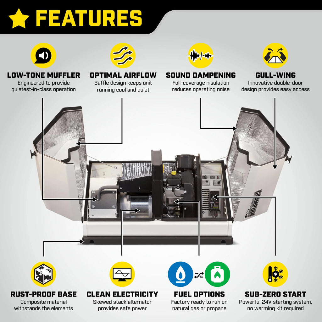 Champion Power Equipment 8.5kW Home Standby Generator with 50-Amp ATS U68180