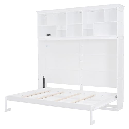 Ball & Cast Queen Murphy Bed Wall Chest with USB and Storage X29201