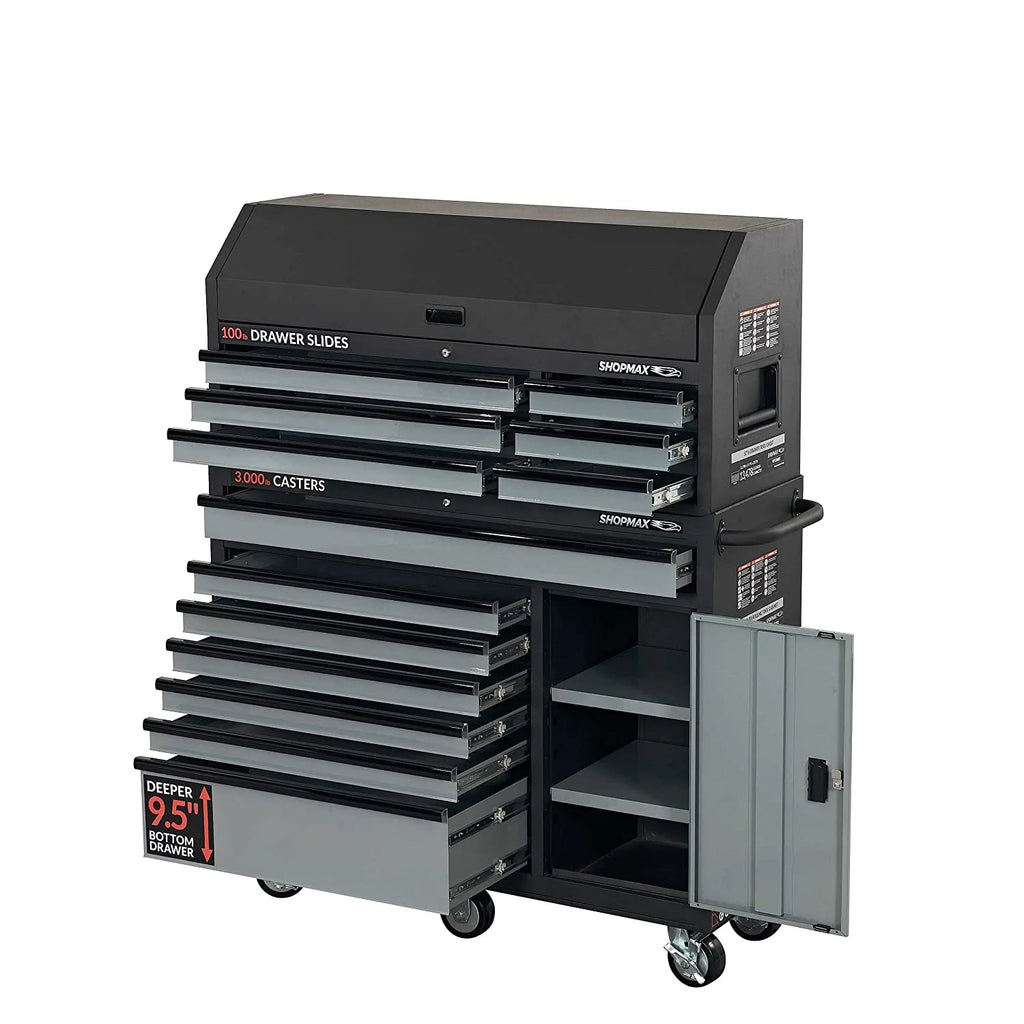 52 in. 13-Drawer Tool Chest and Rolling Cabinet Combo I72078