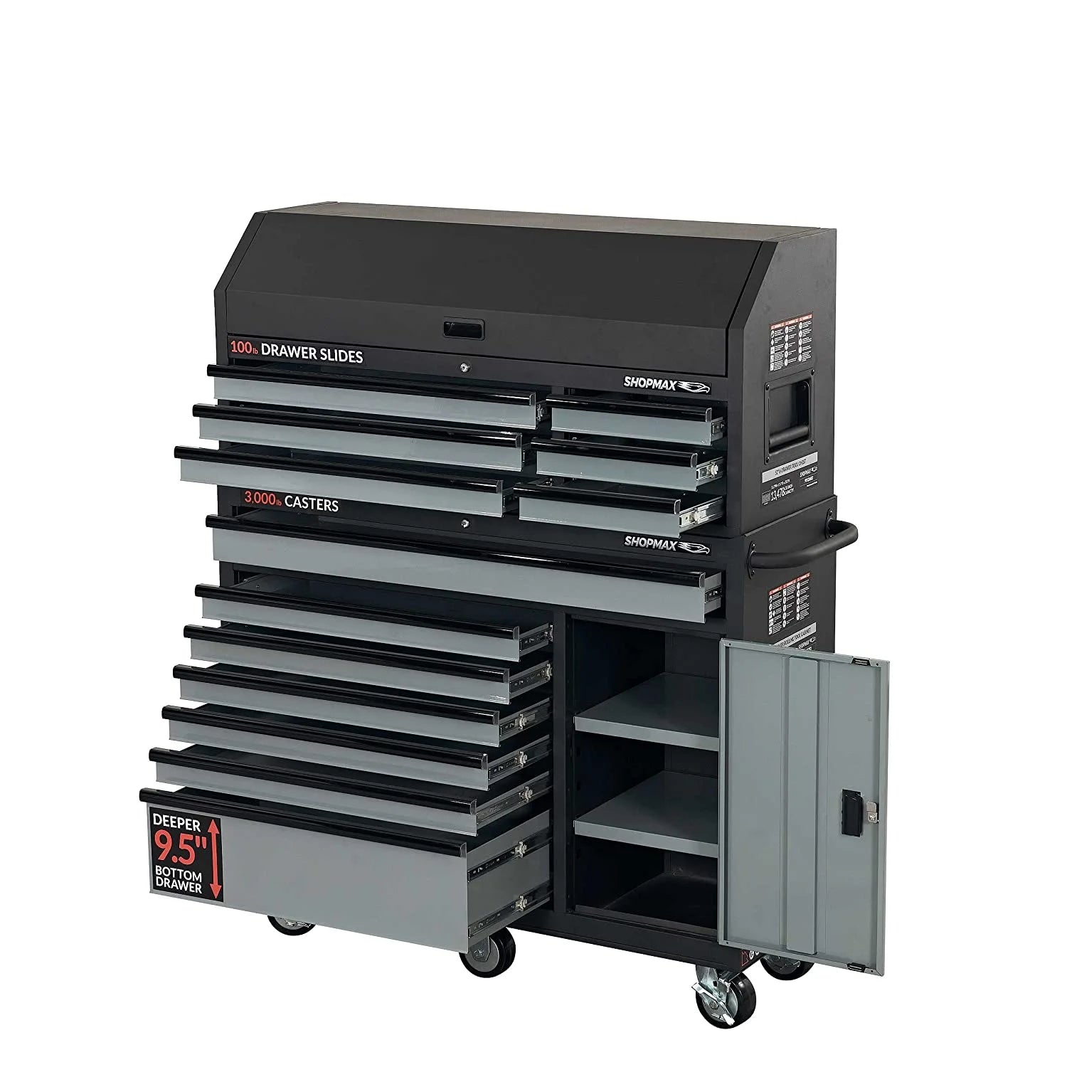 52 in. 13-Drawer Tool Chest and Rolling Cabinet Combo I72078