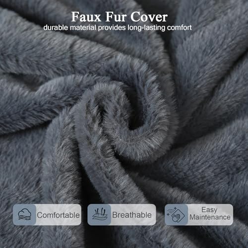 COMAX Folding Sofa Bed Convertible Chair Bed Corduroy 3-in-1 Floor Couch, Dark Grey E940