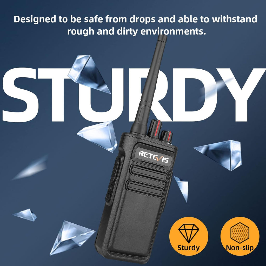 Retevis RB23 Waterproof GMRS Two-Way Radios, Rechargeable, 2 Pack X86078