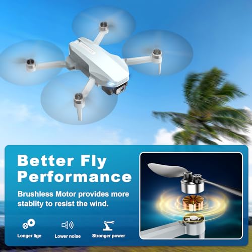 Foldable 2K HD FPV Drone with Brushless Motor for Adults U5487