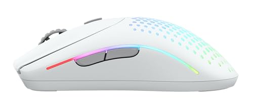 Glorious Gaming Model D 2 Wireless Ergonomic Mouse, 66g, White V612