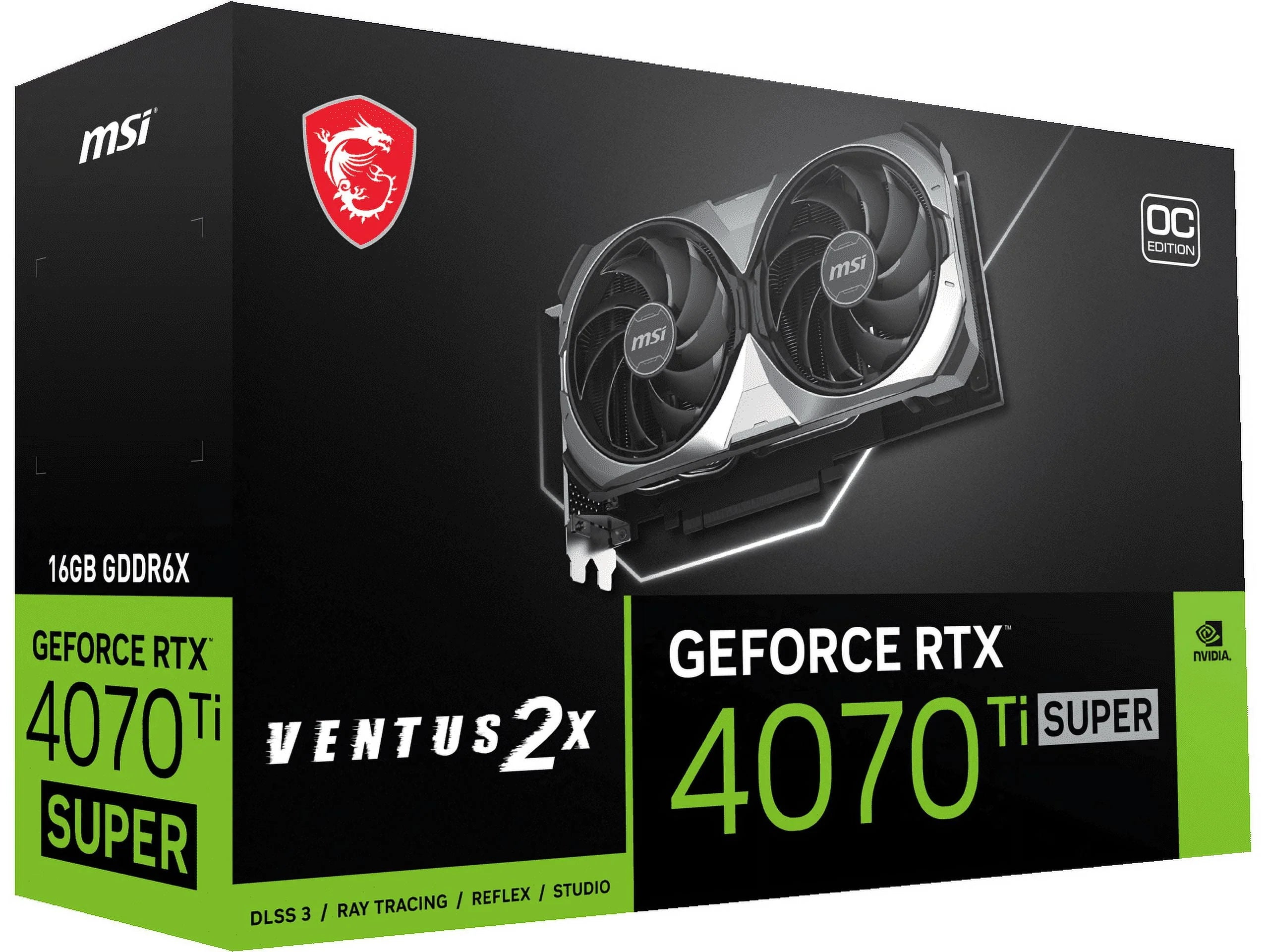 MSI Ventus GeForce RTX 4070 Ti SUPER 16GB GDDR6X Video Card U133371