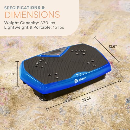 Lifepro Vibration Plate Exercise Machine with Magnetic Acupoints for Full Body Fitness A59153