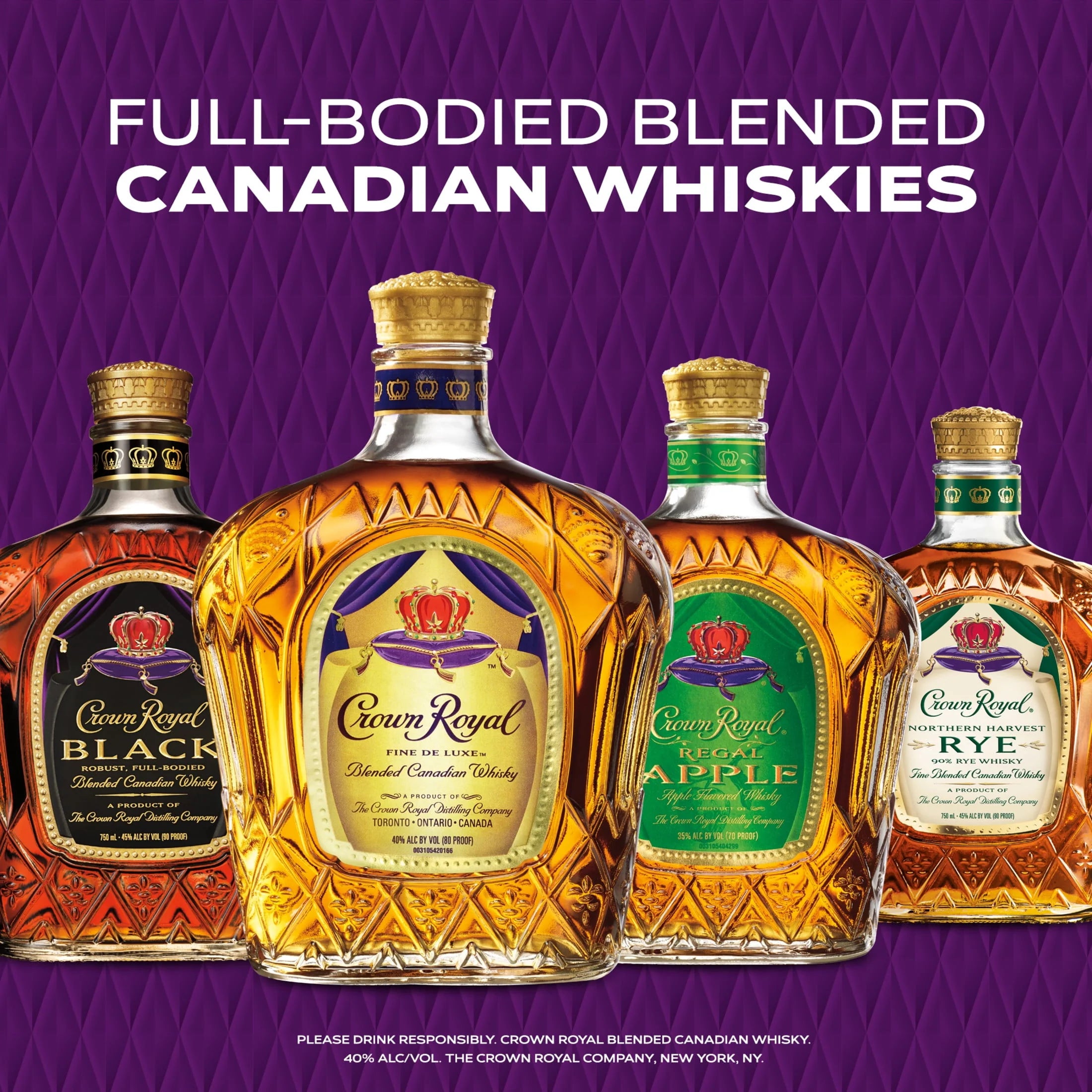 Crown Royal Fine De Luxe Blended Canadian Whisky, 375 mL, 40% ABV N65227