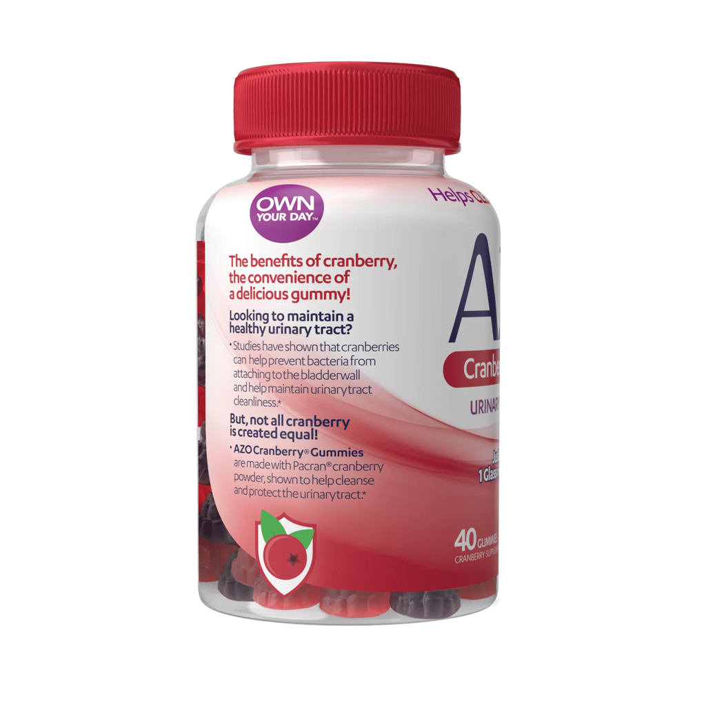 AZO Cranberry Urinary Tract Health Gummies, Mixed Berry, 40 Count A327578