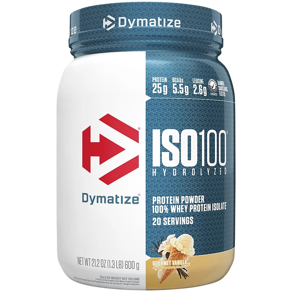 Dymatize ISO100 Hydrolyzed Whey Isolate Protein Powder, Gourmet Vanilla, 20 Servings