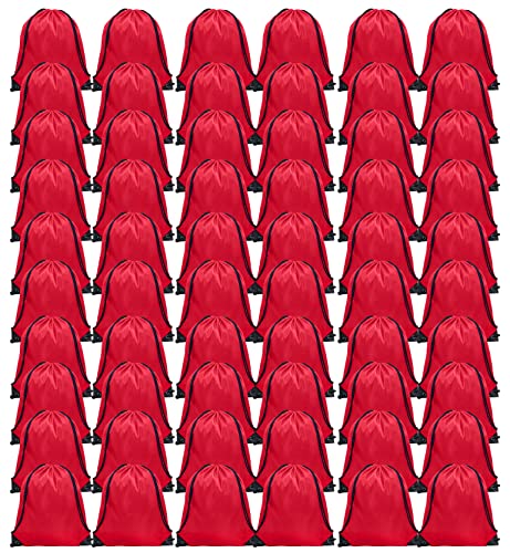 GoodtoU 40 Pack Drawstring Backpacks Waterproof Nylon Cinch Bags for School Gym N792