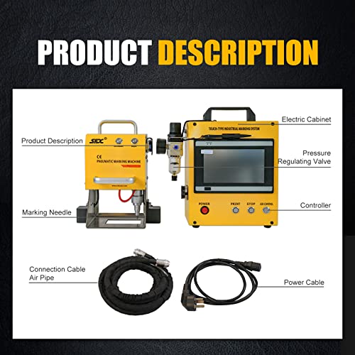 100W Pneumatic Dot Peen Metal Engraving Machine 120x50mm R68031