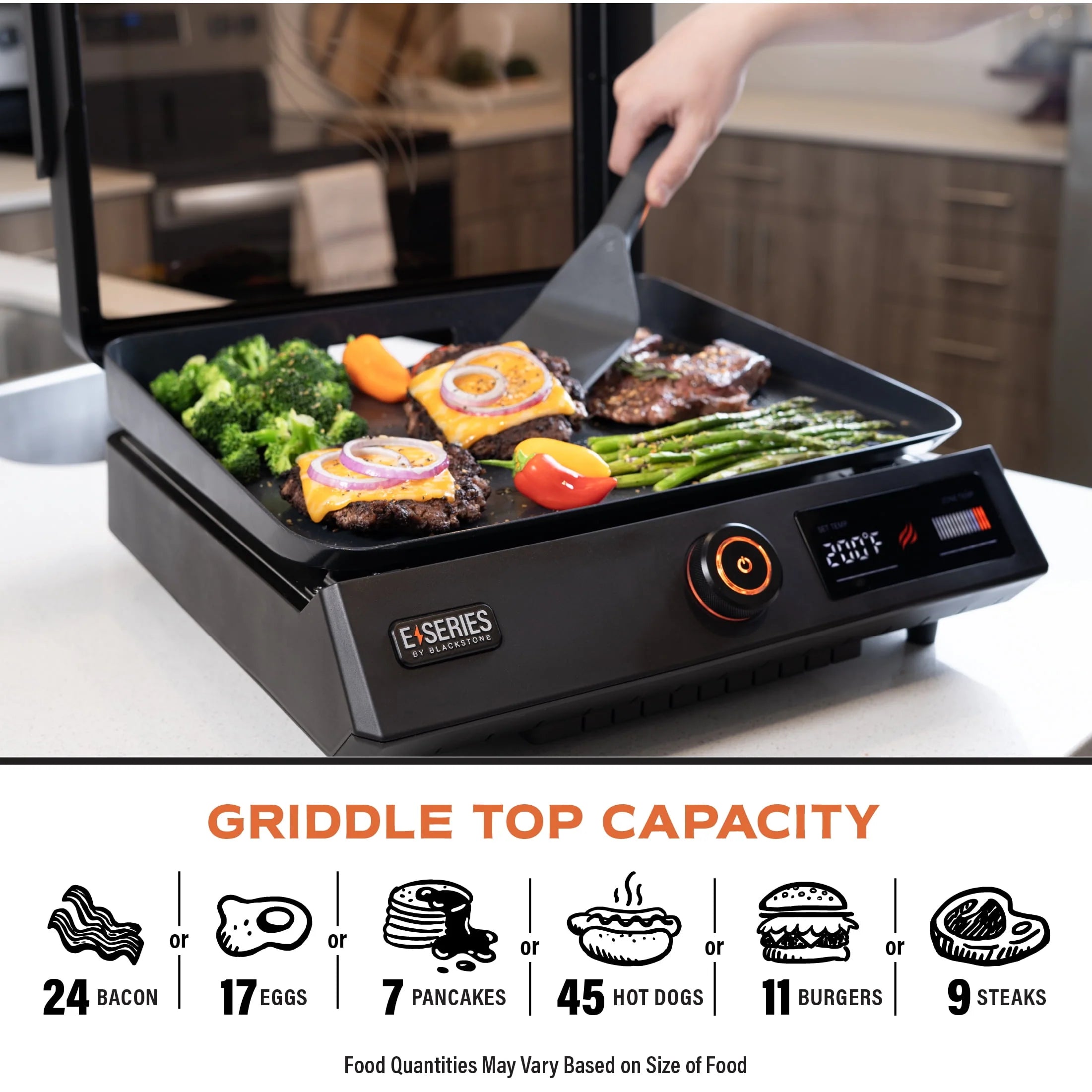Blackstone E-Series 17 Electric Tabletop Griddle with Hood U592