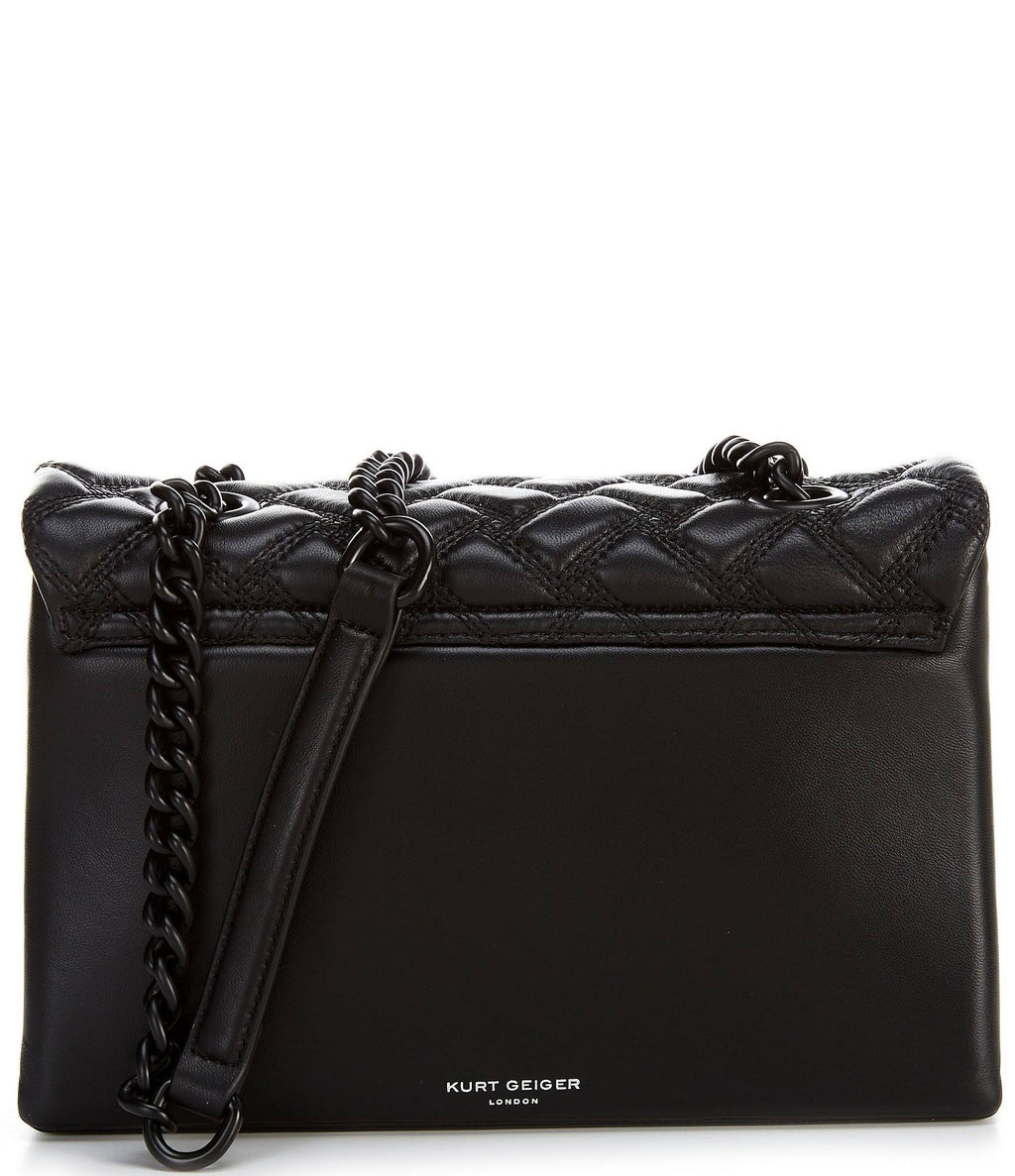 Kurt Geiger London Drench Large Quilted Shoulder Bag Dark Green Z98261