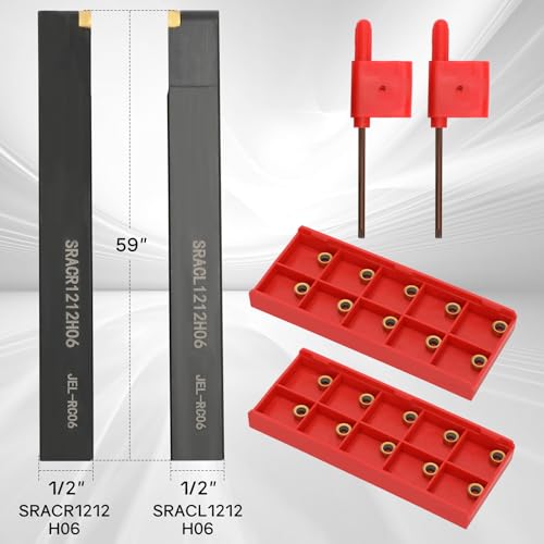Indexable Lathe Turning Tool 21Pcs Kit 3/8'' 10mm Shank with Carbide Inserts Z5376