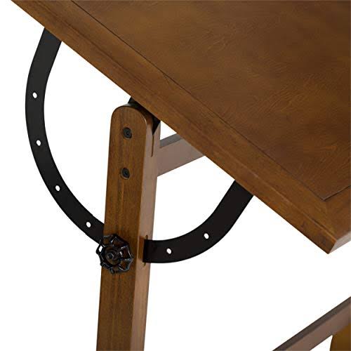 Studio Designs 36 x 24in Vintage Drafting Table, Rustic Oak L890