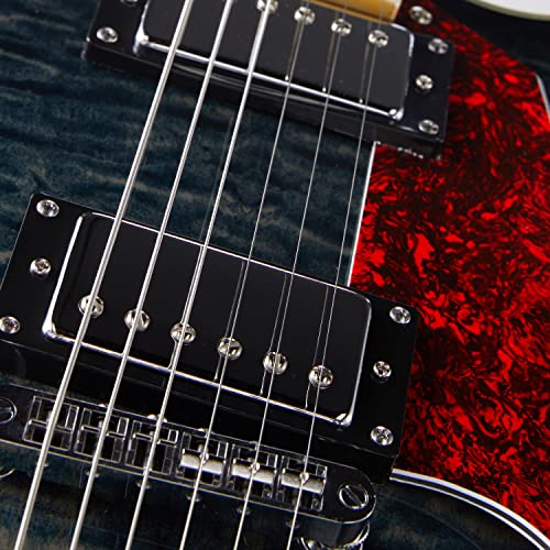 GROTE Jazz Electric Guitar Semi-Hollow Body with Gig Bag, Black Y60488