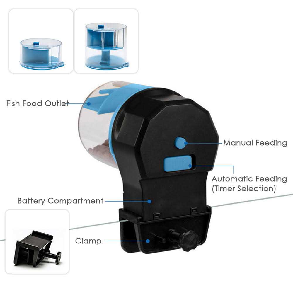Aquarium Automatic Fish Feeder with Timer for Fish Tank R89159
