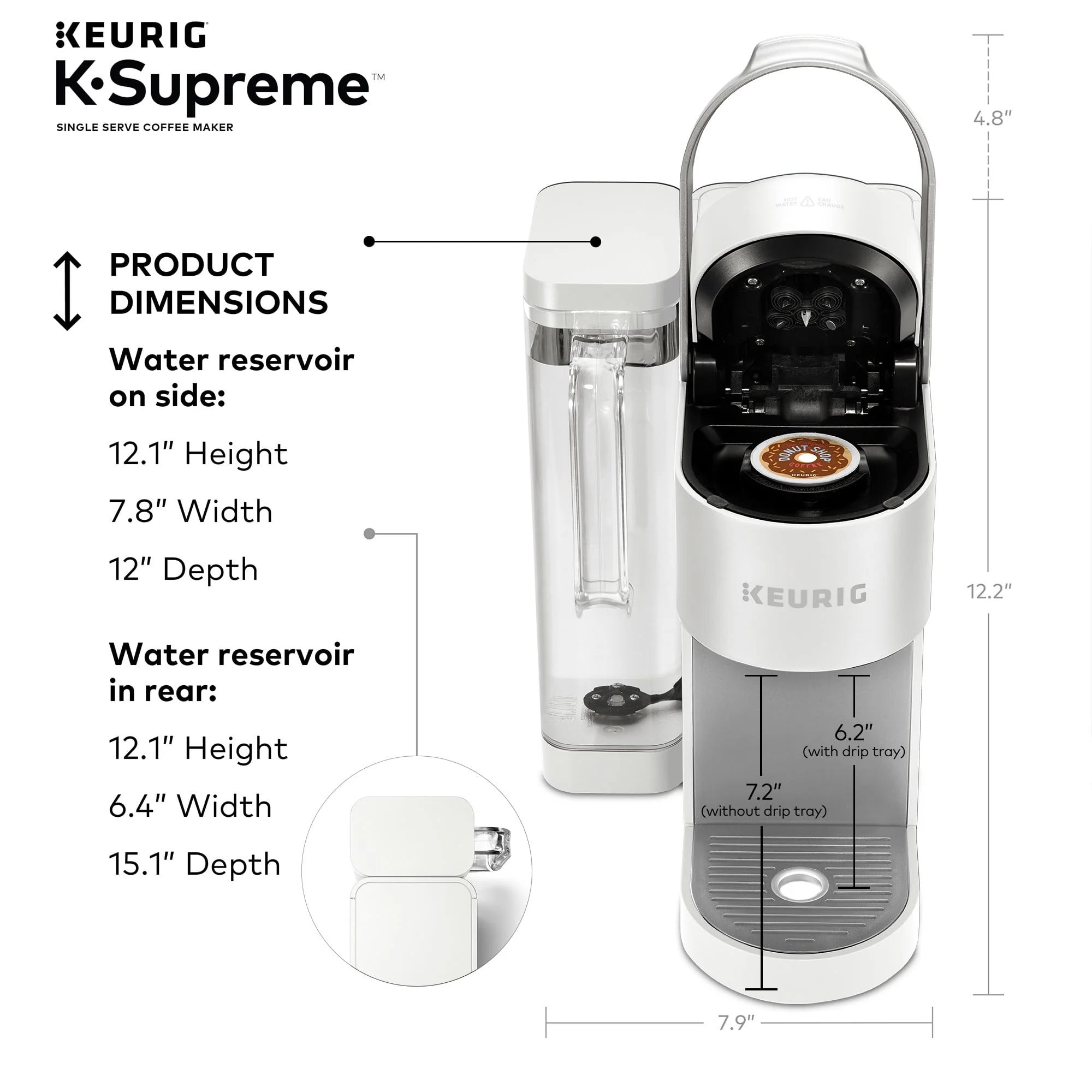 Keurig K-Supreme Single-Serve K-Cup Pod Coffee Maker, Black G914