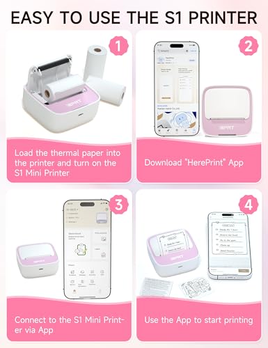 iDPRT Portable Sticker Maker Machine with 1 Roll Sticker Paper, Mini Thermal Printer for Study Notes, DIY, Labels, Grey J29332