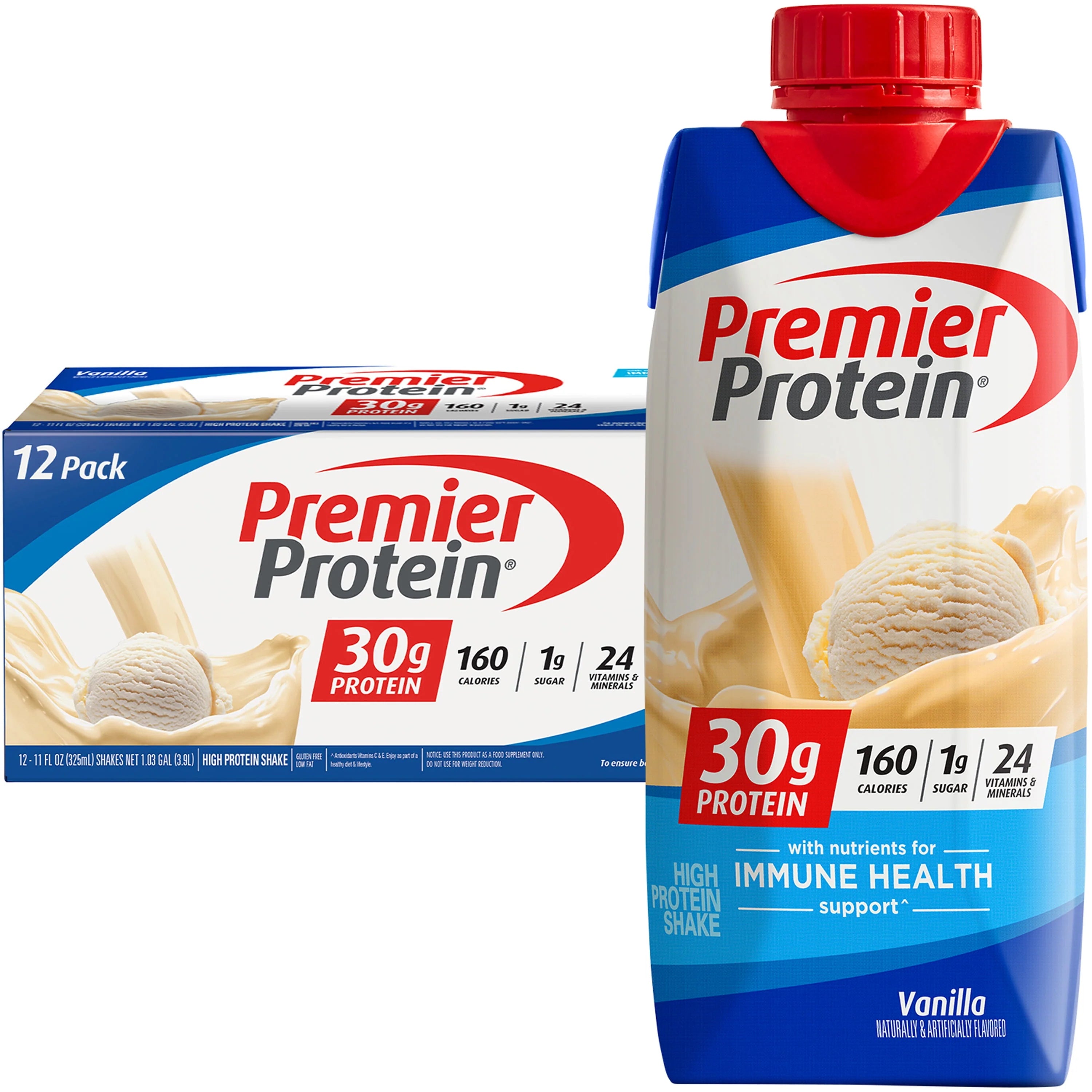Premier Protein Shake, Caf茅 Latte, 30g Protein, 11 fl oz, 12 Ct