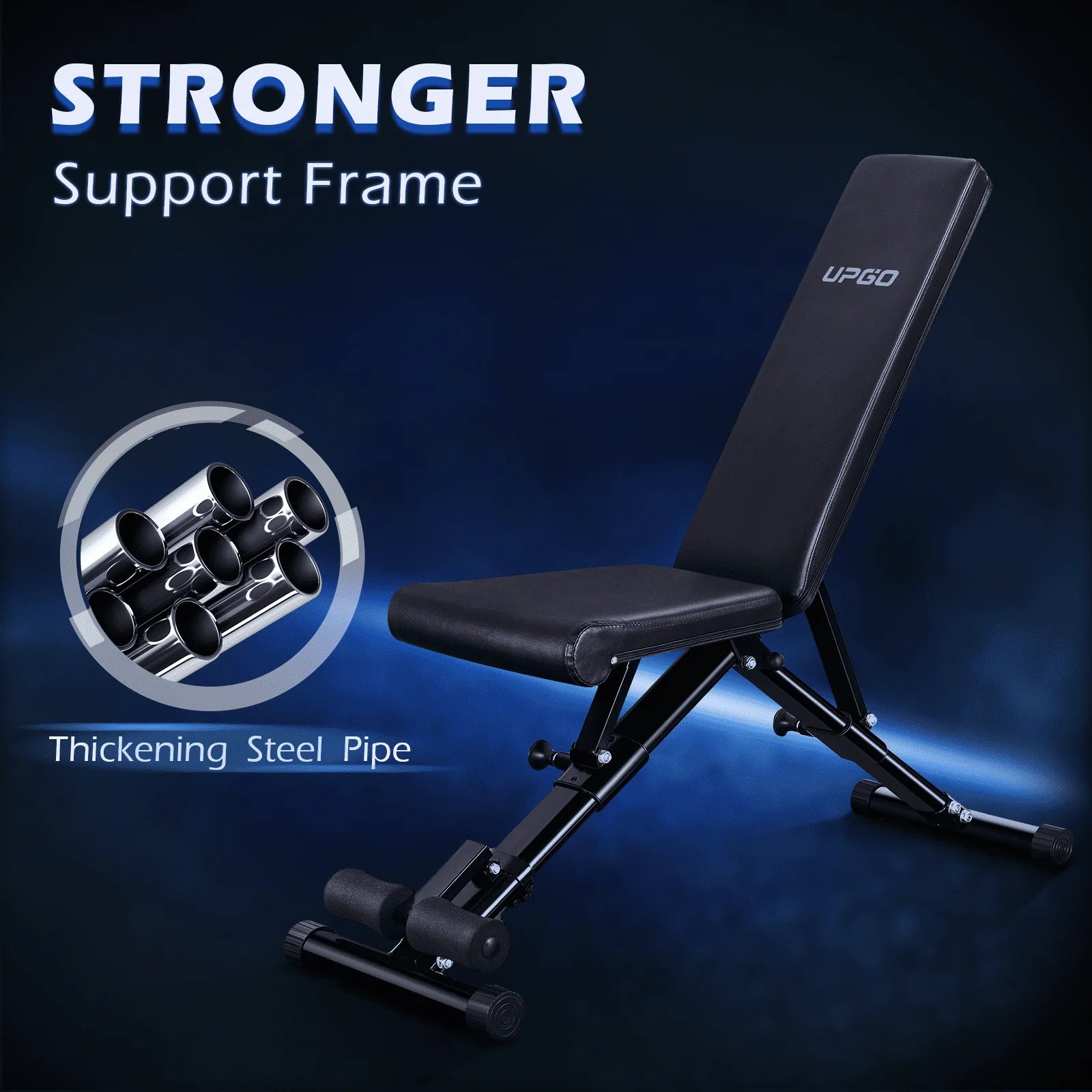 UPGO Adjustable Weight Bench 660lbs Foldable Workout Bench for Home E708