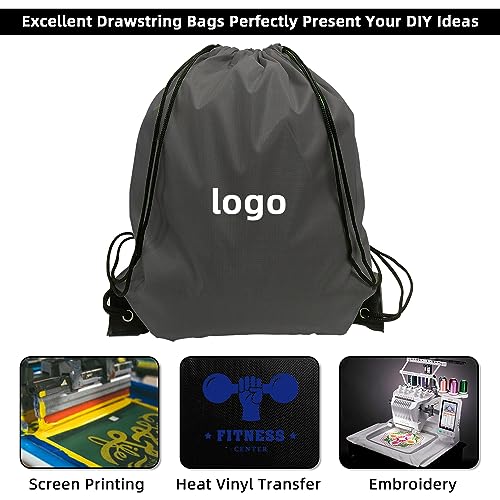 GoodtoU 40 Pack Drawstring Backpacks Waterproof Nylon Cinch Bags for School Gym N792