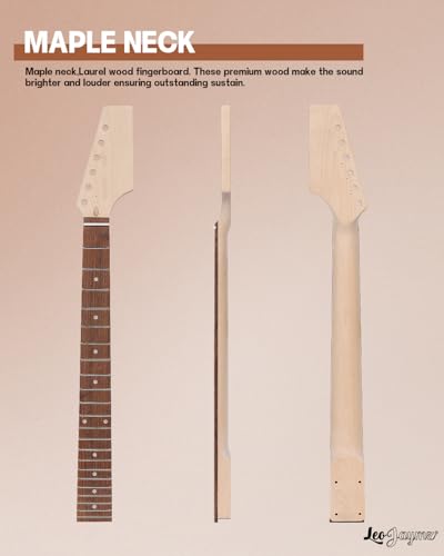 Leo Jaymz DIY Single Cut Electric Guitar Kit Mahogany Rosewood B148