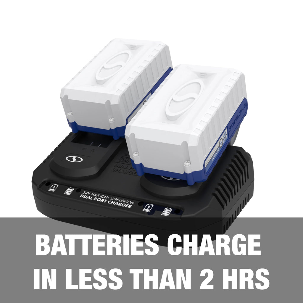 Snow Joe 48V 15 Cordless Snow Blower, Brushless Motor, 2 x 4.0-Ah Batteries & Charger M4804