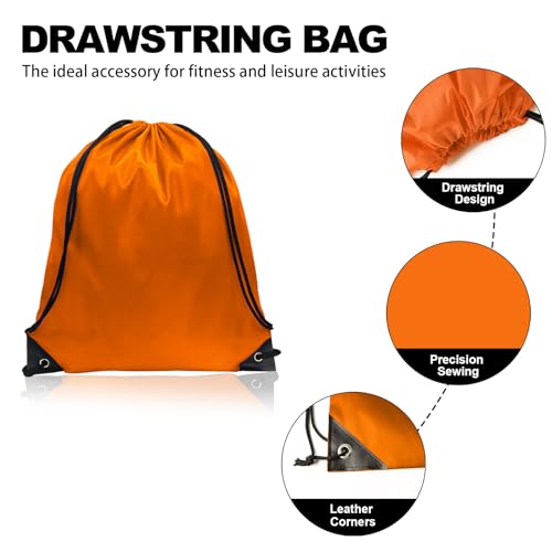GoodtoU 40 Pack Drawstring Backpacks Waterproof Nylon Cinch Bags for School Gym N792