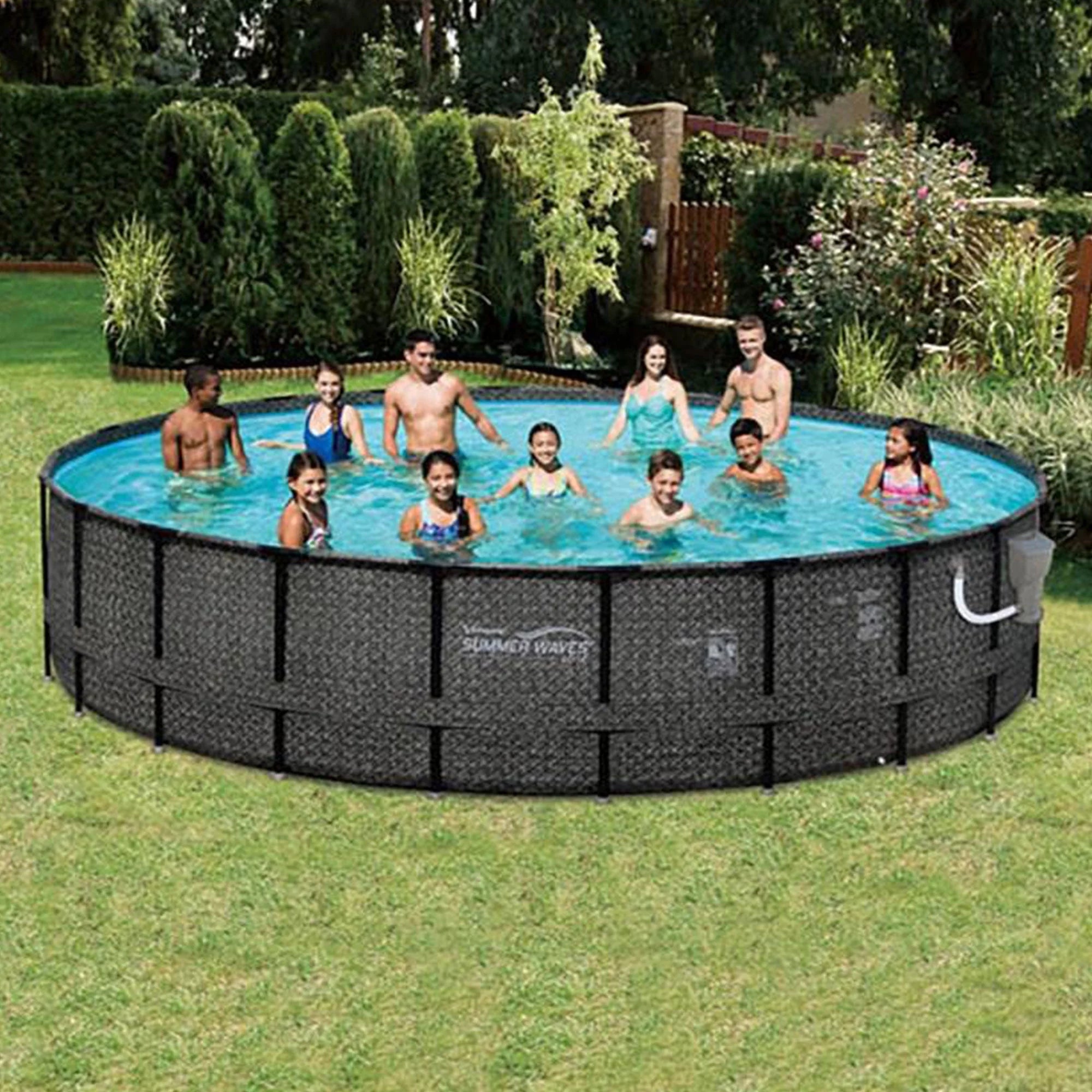 Summer Waves Elite 20ft x 48in Above Ground Frame Swimming Pool Set R583