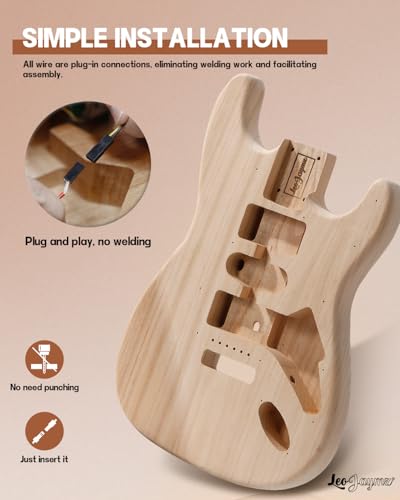 Leo Jaymz DIY Single Cut Electric Guitar Kit Mahogany Rosewood B148