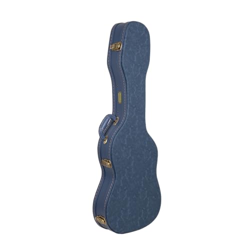 Crossrock Relief Series 335 Guitar Case for ES-335 & Semi-Hollow Electric Guitars, Carved Smoke Blue Finish S516