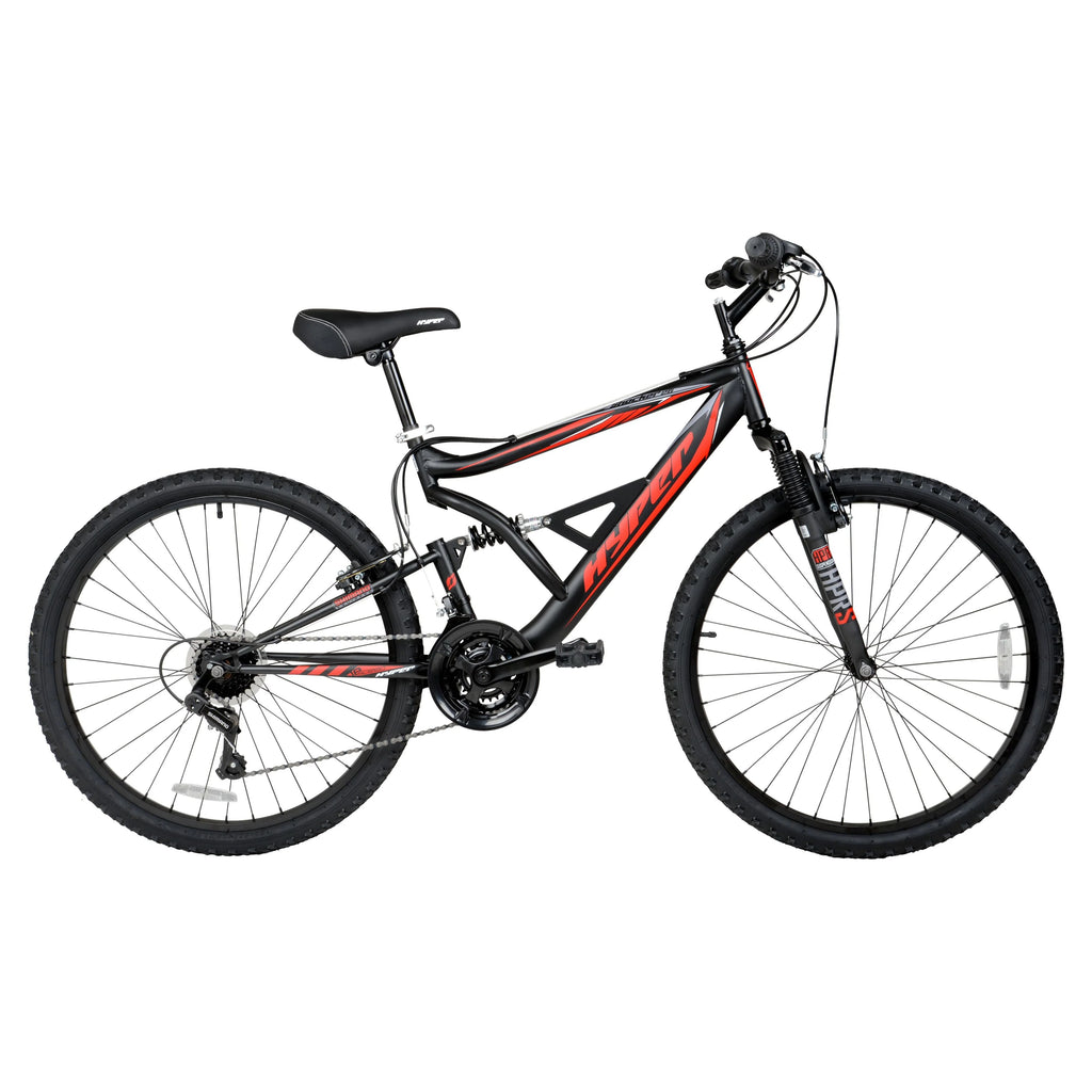 Hyper Bicycles Men's 26 Shocker Mountain Bike, Black/Red A719827