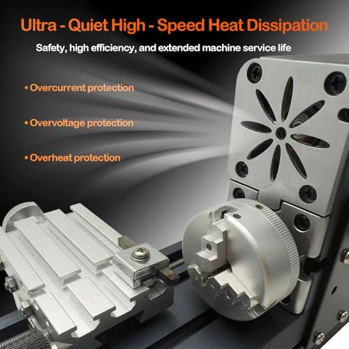 Mini Metal Lathe Machine 36W 20000 RPM Benchtop for Woodworking X548321