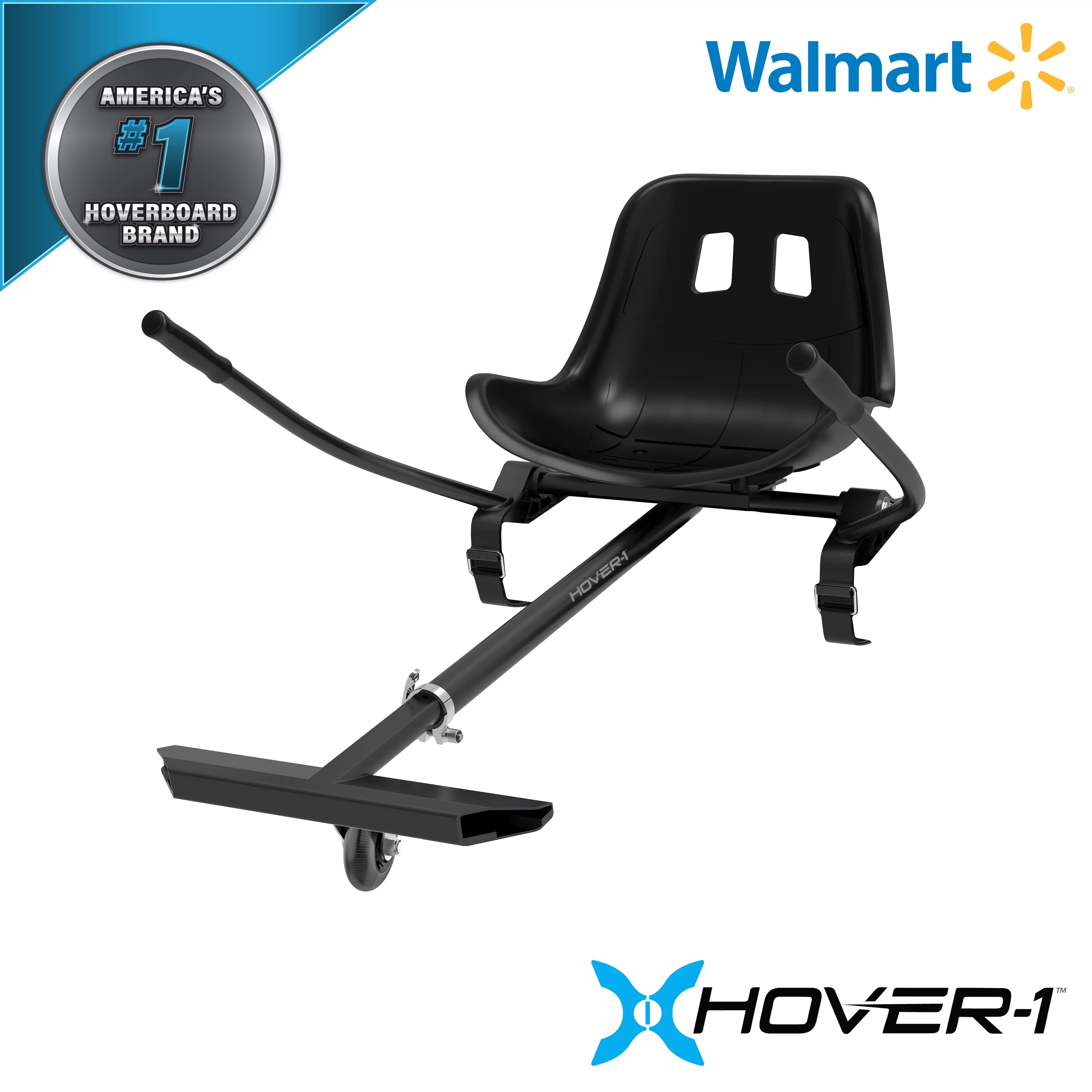 Hover-1 Kart and Ultra Electric Hoverboard Combo with LED Lights - Black E34998