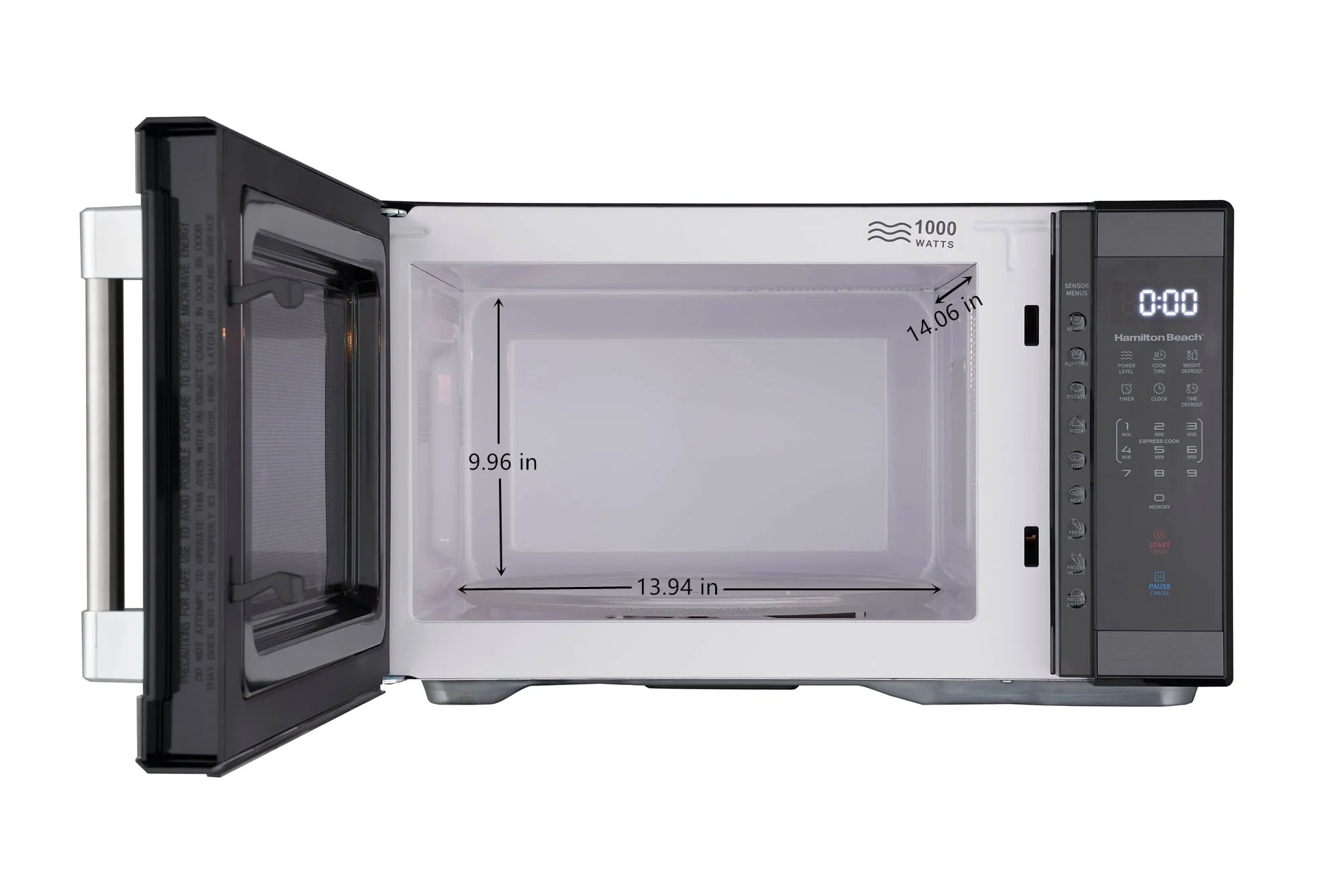 Hamilton Beach 1.1 cu ft Countertop Microwave Oven Stainless Steel U764319
