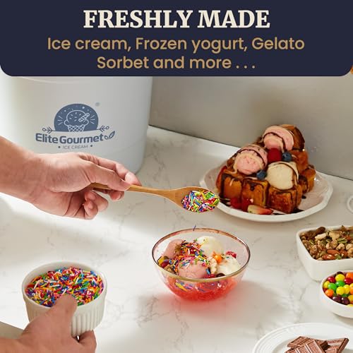Elite Gourmet 4Qt Electric Ice Cream Maker EIM350 R28527