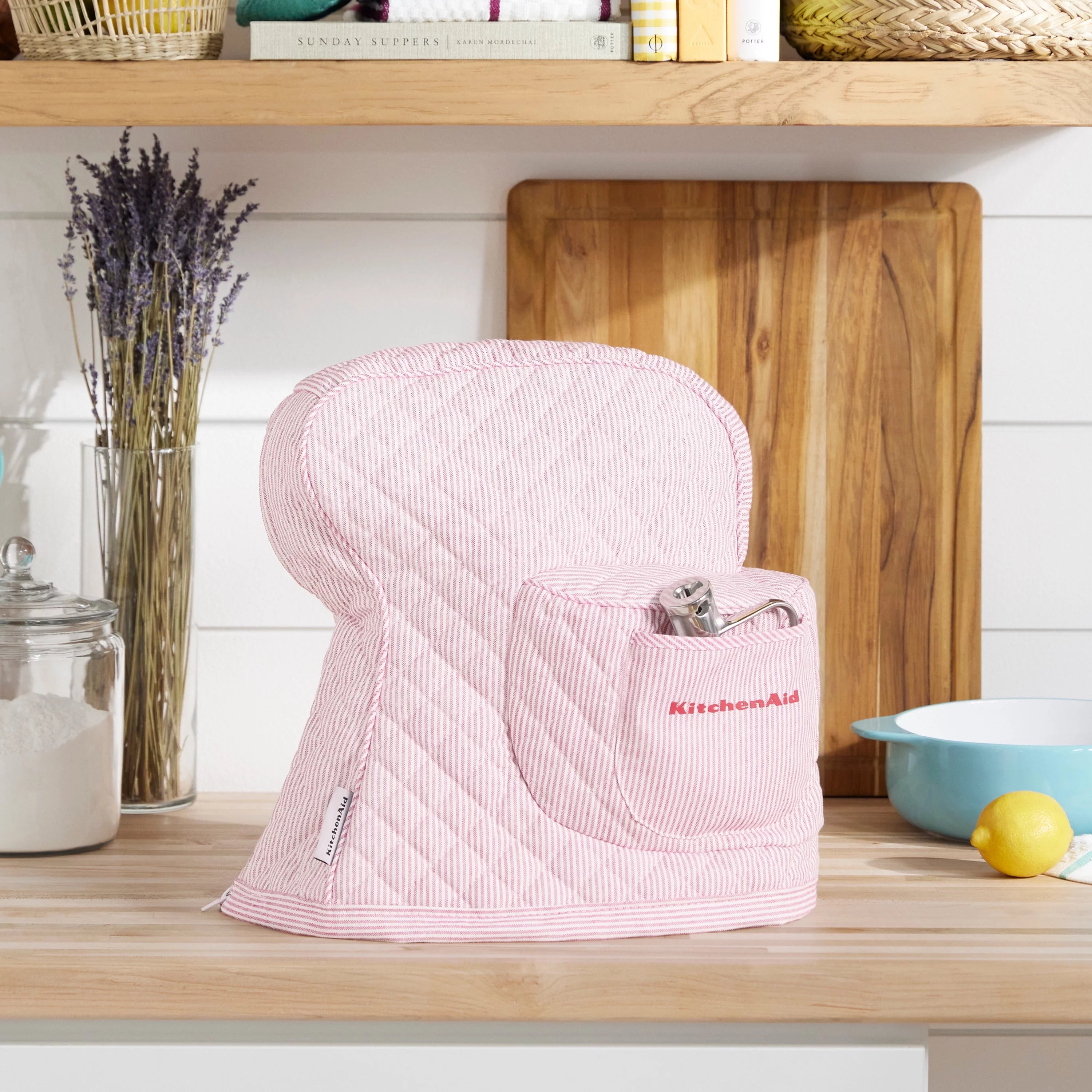 KITCHENAID Tilt-Head Stand Mixer Cover, Quilted Cotton, Hibiscus Pink T11453