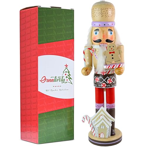 Ornativity Gingerbread Chef Nutcracker Wooden Christmas Decoration 14" B8313