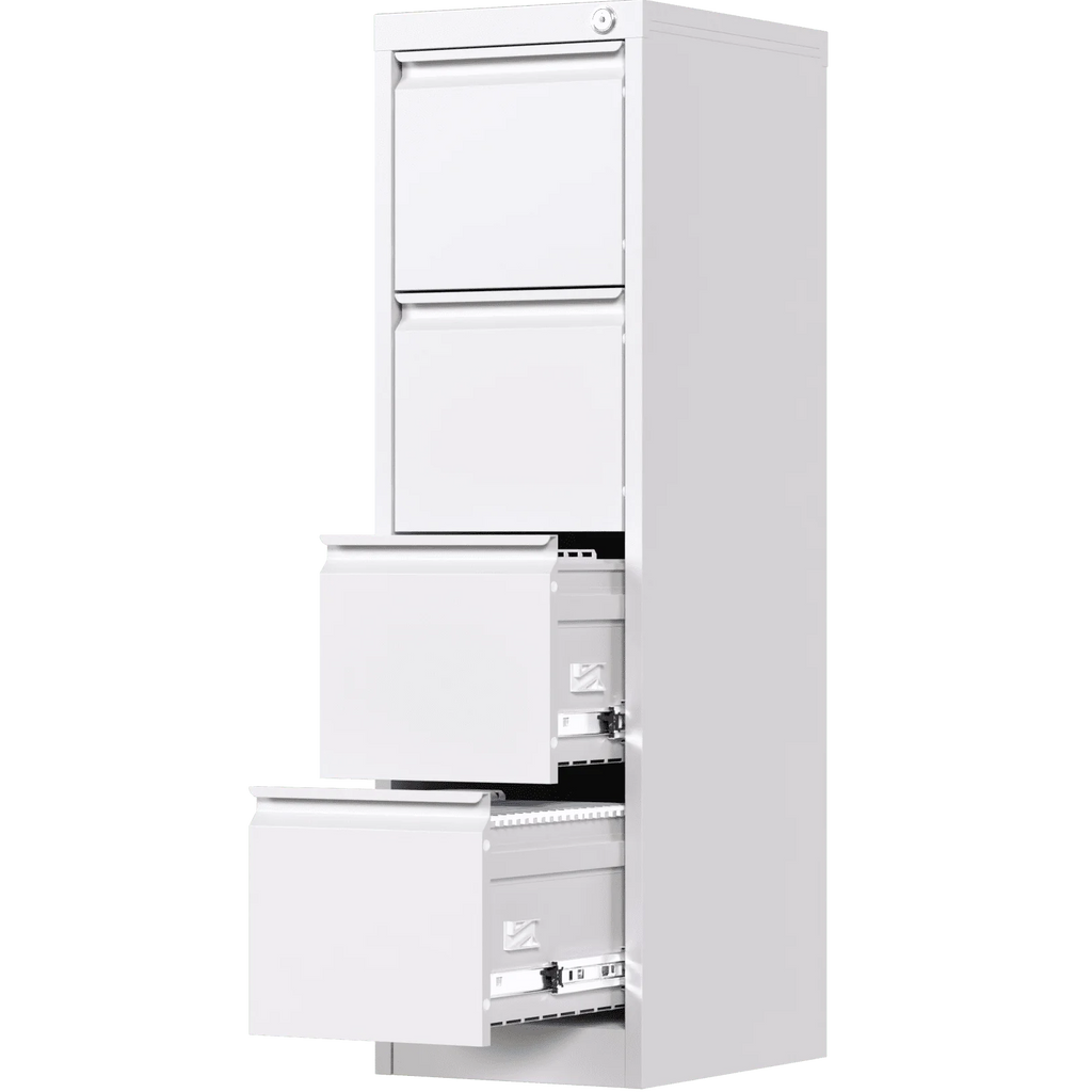 SUPEER 4 Drawer File Cabinet with Lock, Metal Vertical Storage, Black E499